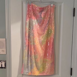 Hutch Pastel Sequin Pencil Skirt
